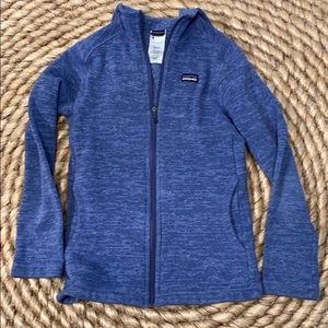 Patagonia blue zip up fleece jacket